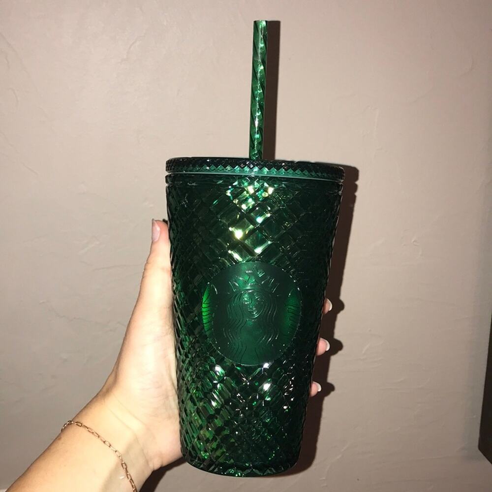 NWT Starbucks Green Jeweled Holiday 2021 Christmas Tumbler